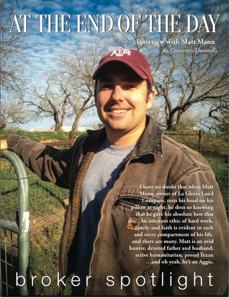 Matt Mann Texas Ranch Broker La Gloria Land Company